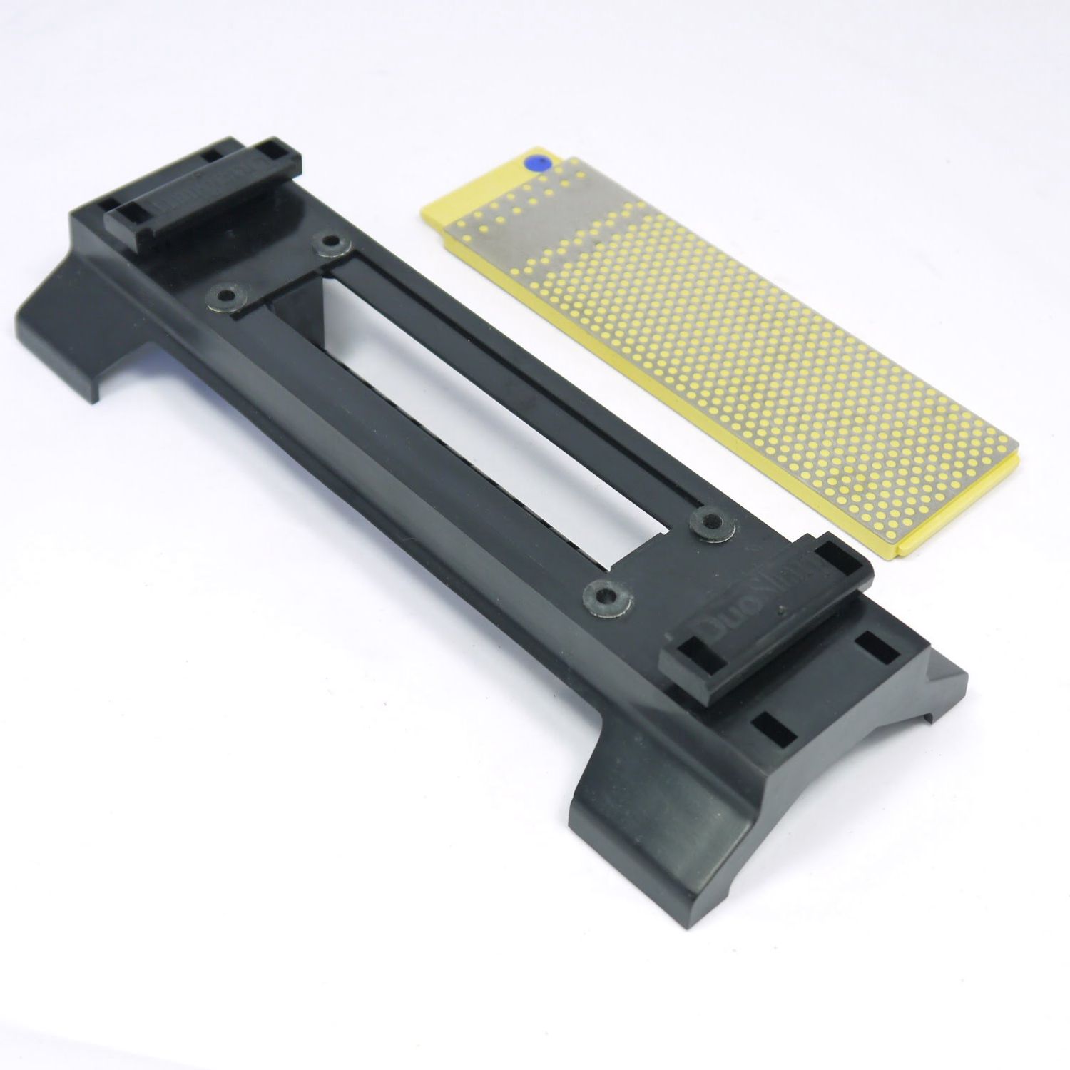 DMT B8250 DuoSharp DuoBase Bench Stone Base – Universal Holder For 6x2 Inch Sharpening Stones, With Knuckle Clearance And Handle