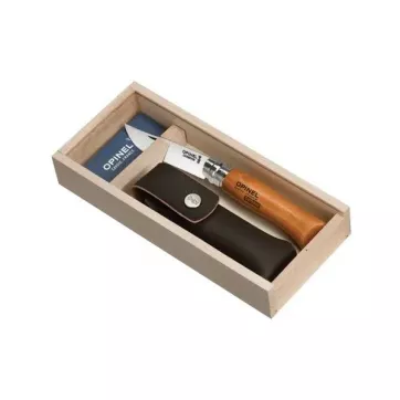 Opinel no.8 with Sheath and Gift Box - Carbon